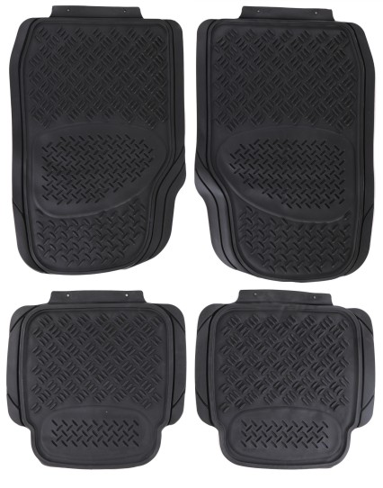 Alfombrillas de goma universales para coche CAR MAT UNI SET 3, completo, 4 piezas