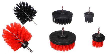 Juego de cepillos para taladro para limpieza de coche CAR DETAILING DRILL BRUSH 6, 6 piezas