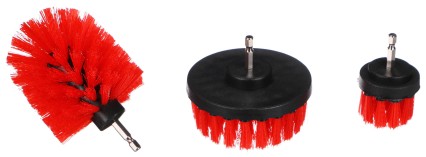 Juego de cepillos medianos para taladro para limpieza de coche CAR DETAILING DRILL BRUSH 3 MEDIUM, 3