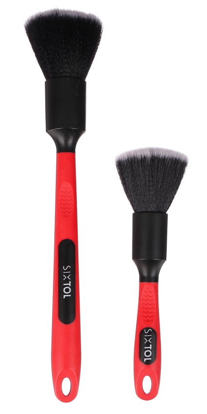 Juego de cepillos de precisión para coches con mango ergonómico CAR DETAILING BRUSH 2 PRO, 2 piezas