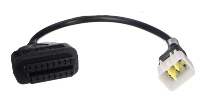 Adaptador OBD-II de 6 pines para motocicletas Delphi MECHANIC CABLE 12