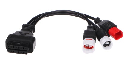 Adaptador OBD-II de 3 pines/4 pines/6 pines para motocicletas Yamaha y Honda MECHANIC CABLE 23