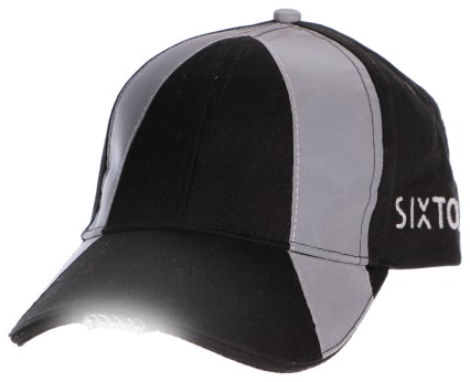 Gorra reflectante con luz LED B-CAP SAFETY 25 lm, recargable, USB, talla universal, negro