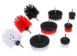 Juego de cepillos para taladro para limpieza de coche CAR DETAILING DRILL BRUSH 9, 9 piezas