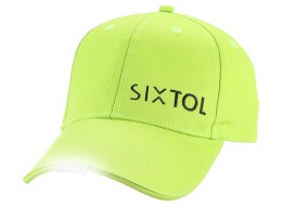 Gorra con luz LED B-CAP 25 lm, recargable, USB, talla universal, verde fluorescente