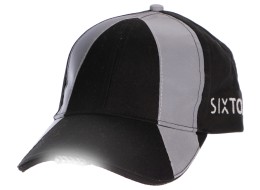 Gorra reflectante con luz LED B-CAP SAFETY 25 lm, recargable, USB, talla universal, negro